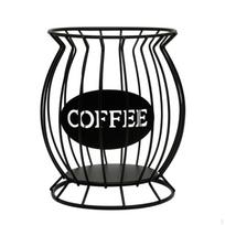 Wire Basket with Front Panel Countertop Coffee Pod Holder Decorative Capsule Organizer for