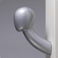 WallMounted Mannequin Head Glossy Hairpiece Display Seamless Hat Form Silver