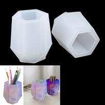 Crystal Epoxy Mold Hexagon Pen Holder Mold Pencil Storage Silicone Mould Diy one size