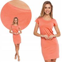 Women's Cotton Tube Dress Coral Above Knee Women's MORAJ XXL coral