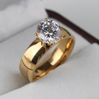 6mm Light Zircon CZ gold Stainless Steel finger rings men women jewelry lots 6
