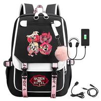 Meiman Hell Inn Peripheral Printed Backpack School Bag Student Campus Hairball Backpack one size