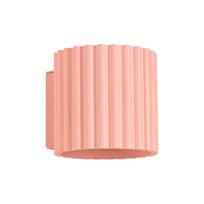 Modern peach wall sconce, grooved tube, 10 cm top and bottom, 1xG9 10W AURA Sollux Lighting