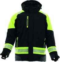 COMFORT NEO WINTER SARA XXL Long Work Jacket Black-Reflective Yellow