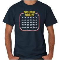 Funny Gamer Squad Goals Gaming Joke Retro Womens or Mens Crewneck T Shirt Tee M