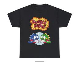 Bubble Bobble NES Retro Video Game Unisex Cotton Black Gaming Gamer Shirt NWT XXXL