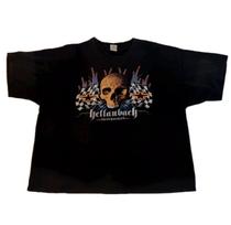 Hell & Back Biker Motorcycle Graphic T-Shirt Skulls Men's 3XL Black Double Sided Unisex T-Shirt XL