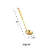Qianxing 304 Stainless Steel Gold Hot Pot Ladle & Skimmer Set