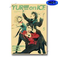 Anime YURI!!! ant ICE plakato Animacinių filmų komiksų retro kraftpopieriaus plakatai ir spaudiniai Sienų lipdukai Namų kambario dekoras Sienų menas Tapyba 30x21cm