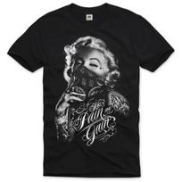 Gangsta Bandana Sexy Tattoo T-shirt Summer cotton Hot cotton short sleeve o neck men's T-shirt Loose plus size quality T-shirt S