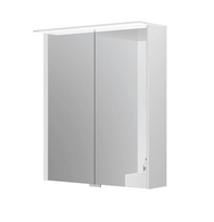 Veidrodinė spintelė Kame Loft, MC3DML/60-70/D02-LFT, su LED stogeliu, 60 cm, Matinė balta