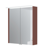 Veidrodinė spintelė Kame Loft, MC3DML/60-70/D23-LFT, su LED stogeliu, 60 cm, Terakota