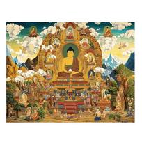 Elegant Shakyamuni Buddha Wall Hanging Cloth Printed Tapestry Art Creative Gift Perfect Choice for Buddhist Decoration 40CMX60CM