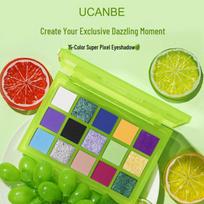 UCANBE 15-Color Pixel Dopamine Eyeshadow Palette for High-Saturation Performance & Cosplay with INS Shimmer 10.8g yellow