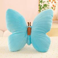 Butterfly Hug Pillow Plush Toy - Heart Shaped Cartoon Cushion for Sofa or Living Room 45 cm (0.45 kg) mėlyna