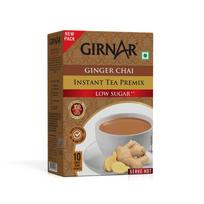 Girnar Instant Ginger Tea Premix Low Sugar 10 Sachets Caffeine Free Single Serve Beverage