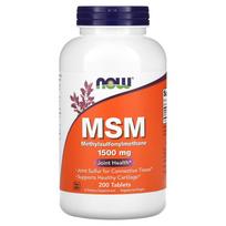 Now Foods MSM 1500mg, 200 Tablets 200 pcs - 1 ea