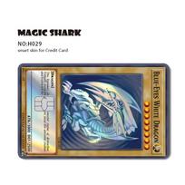 Magic Shark Skull Panda Hunter Broke Blue Eyes Dragon Laser Holographic Sticker Cover Film Skin designed for Credit Bank Debit Card Small Chip