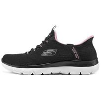Skechers Summits Fabric Sport Comfortable Versatile Durable Low-Top Lifestyle Casual Shoes Women sneaker Black 150284-BKMV 35.5