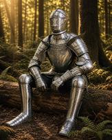 Gotikinis Riterio Šarvų Kostiumas Graviruotas Pilno Plieno Viduramžių Warrior Kostiumas Cosplay sidabras