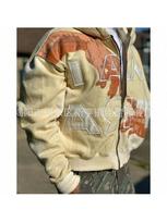 Unisex Crew Neck Long Sleeve Zip Up Hoodie Loose Fit Hip Hop Graphic Print Sweatshirt Jacket S