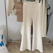 Women's High Waist Fleece-Lined Micro Flare Pants Loose Elegant Draping Solid Warm Flared Casual Winter Trousers Office Daily Wear S