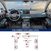 TPU Protective Film for Honda Civic 2022-2025 Interior Anti-Scratch Transparent Sticker LHD 1