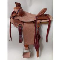 Žaliavos Vakarų Odos A Šakės Wade Medžio Roping Ranch Arklių Balnas 12 Inch gray