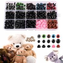SET OF EYES AND NOSES for MUSCOTS, TEDDY BEARS, 560 pcs. SAFETY case