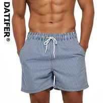 DATIFER Summer Men Beach Print Shorts Surfing Swimwear Fitness Workout Trunks Male Sportswear With Pockets Pants S