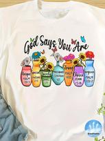 God Says You Are Unique Special Lovely Precious T-shirt XXXL