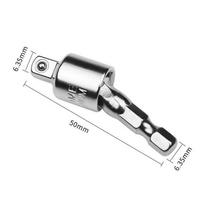 14  Hex 38  Shank Drill Bit Wrench Socket Adapter Drive Ratchet Extension Tool 6.35mm,1/4