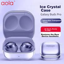 Case for Samsung Galaxy Buds FE, Buds2 Pro/Live True Wireless Noise-Cancelling Bluetooth Earphones, TPU Soft, Charging Case Storage Box, Transparent