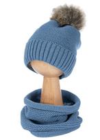 Fleece-lined winter hat and neck warmer for children