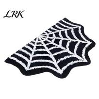 High-definition Printed Carpet Halloween Bathroom Rug, Spider Web Bath Mat, Gothic Pumpkin Lantern Quick-dry Absorbent Mat Non-Slip Area Rug for Front S B
