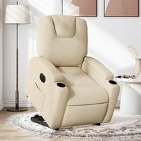 Lift-Up Massage Chair, Electric, Reclining, Cream