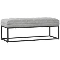 Industrial-Design Bench, Bed Bench, Metal Legs, Pink + Black 120 x 44 x 45.5 cm