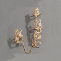 Trendy Simple Temperament Flower Chain Korean Finger Ring Finger Jewelry Women Opening Ring Hollow