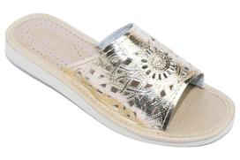 Gold women's slippers  Rozeta , comfortable women's slippers 37