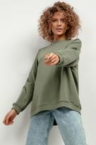 Wide long sleeve sweatshirt T417 green XL/XXL green