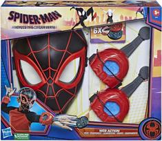 Spider Man Miles Morales Suit Mask + Disc Launcher