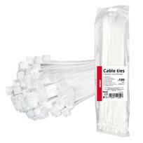 White cable ties 3.6×300mm 100 pcs AMIO-04309