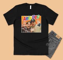 Ant Dec Homage T-shirt Tee Funny UK TV Legend Icon 90's And PJ Duncan L