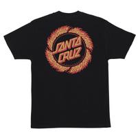 New Santa Cruz Skateboards Shirt Flame Ringed Dot Black XXXL