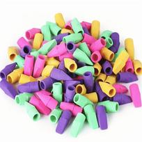 50Pcs Pencil Top Erasers Colorful Chisel Shaped Pencil Cap Erasers Toppers School Classroom Bulk Pack 50pcs pencil erasers