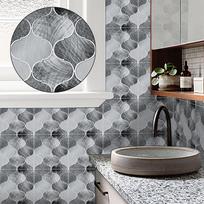 10 vnt Pilkos marmuro tekstūros plytelių lipdukas Virtuvės Backsplash Aliejui nepralaidus vonios kambario spintelė Namų dekoras Lipni meno tapetai 10cmX10cmX10pcs