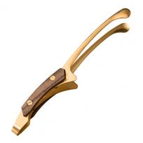 Food Tong Stainless Steel BBQ Clips Anti-scalding Grill  Meat Clip Heat Insulated Wooden Handle Steak Clamp Kitchen Accessories
