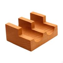 Wood Sushi Holder Display Stand Gadget Novelty Hand Roll Serving Tray for Food 2 Grid