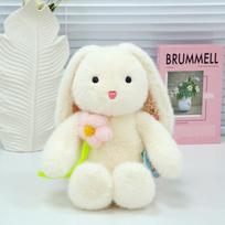 Cute Flower Rabbit Doll Rose Hug Rabbit Plush Toy Lop Ear Rabbit Cloth Doll Children'S Day Birthday Gift 35cm