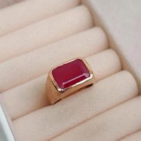 Raw Deep Red Ruby Gemstone Sterling Silver Brushed Rose Gold Ring Jewelry, Unique Wedding Gift Ring 5